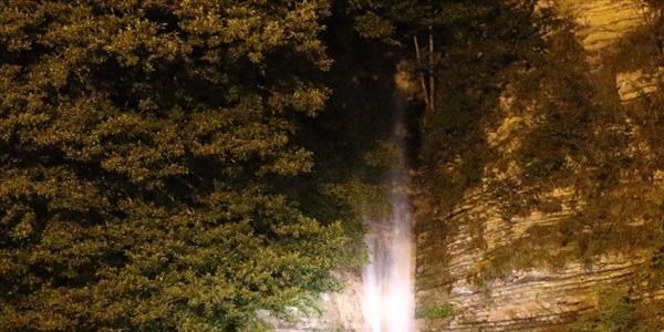 Erfelek Şelalesi aydınlandı