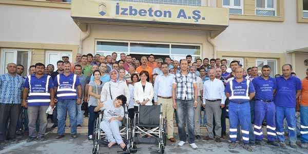 İZBETON işçilerinden anlamlı bağış
