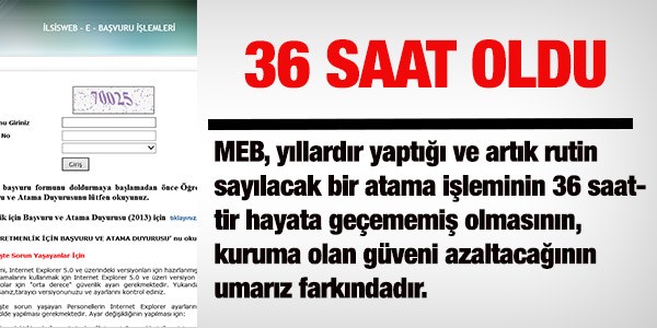 Öğretmen atamaları 36 saattir sorunlu