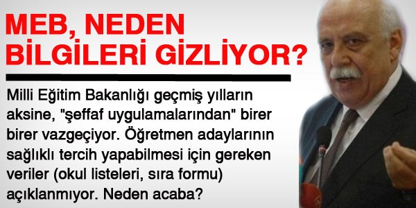 MEB, neden bazı bilgileri bilerek gizliyor?