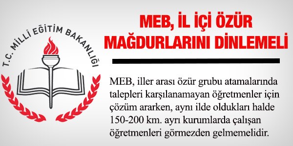 MEB, il içi özür mağdurlarını dinlemeli