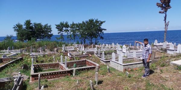 Ordu'da deniz manzaral mezarlklara ilgi