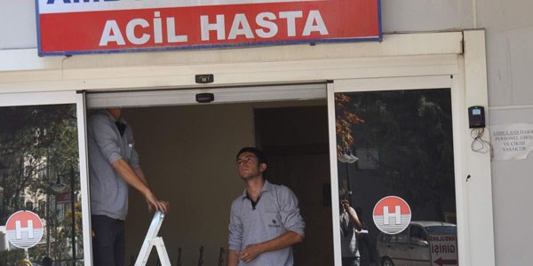 Ambulans girişine kartlı sistem