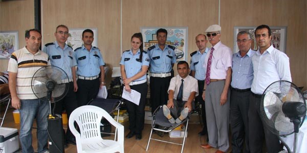 Sungurlu polisi kan bağışı kampanyasına destek verdi