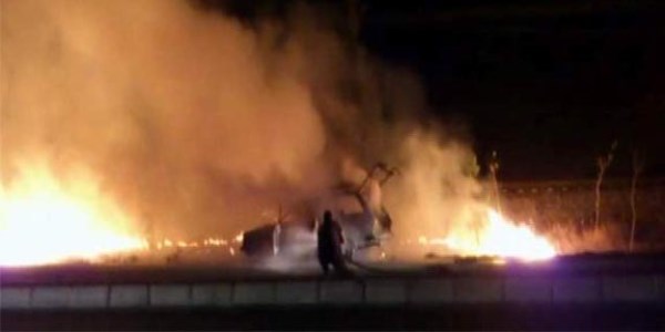 LPG'li otomobil bomba gibi patladı