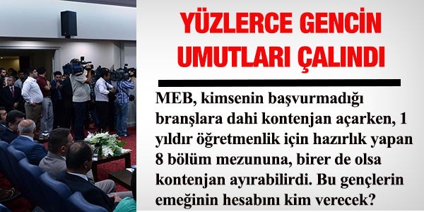 8 branşa kadro ayırmak çok mu zordu?