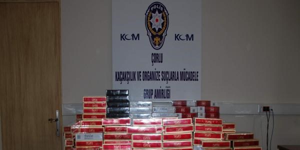 Tekirdağ'da kaçak sigara operasyonu