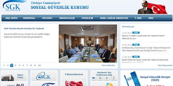 SGK'n�n internet hizmetlerinde 6 saatlik bak�m yap�lacak