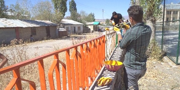 Öğretmenlerden boya badana çalışması