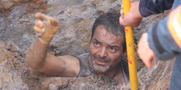 İSKİ çalışması sırasında göçük