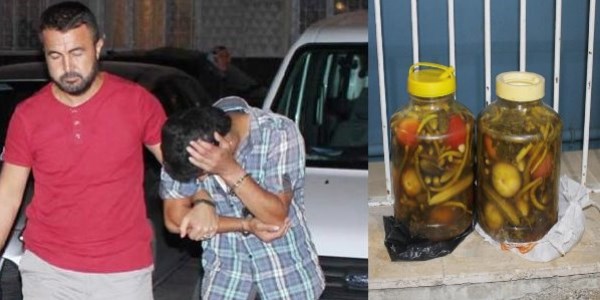 'Çalaçak birşey bulamayınca turşuları çaldım'