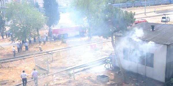 TCDD deposunda yangın