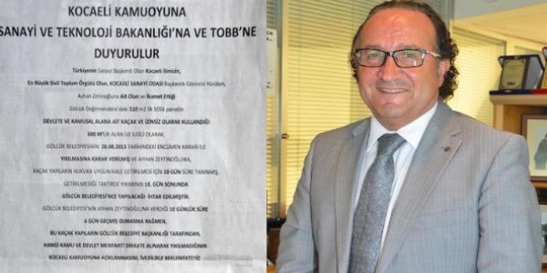 İlanla şikayet edildi, başkanın evinin bahçe duvarı yıkıldı