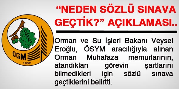 Neden sözlü sınava geçtik? açıklaması...