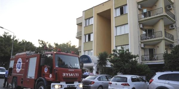 Otelde yangın paniği