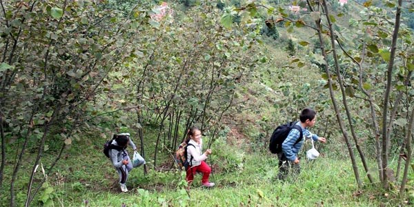 Minik öğrencilerin okul yolu çile dolu