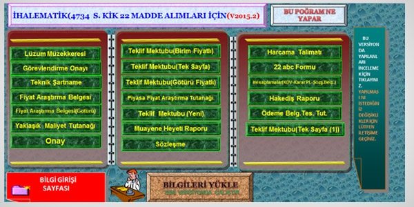 İhalematik programı (İ. Gündüz) Güncellendi