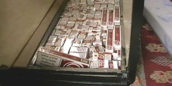 Pasinler'de gmrk kaa 770 bin paket sigara imha edildi