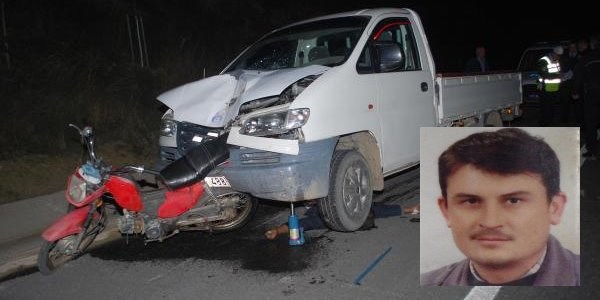 Kamyonet motosiklete arkadan çarptı: 1 ölü