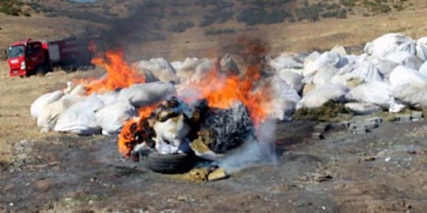4 ton esrar yakılarak imha edildi
