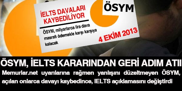 ÖSYM, IELTS kararından geri adım attı