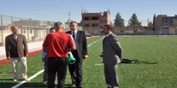 Kaymakam Sarı, yapımı devam eden sahayı denetledi