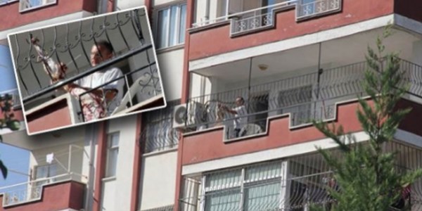 Balkonda kurban kesene bin 12 lira ceza