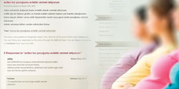 Evlilik dışı çocuklarını satmak için site kurdular