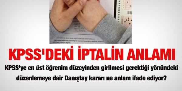KPSS kılavuzundaki iptalin anlamı?