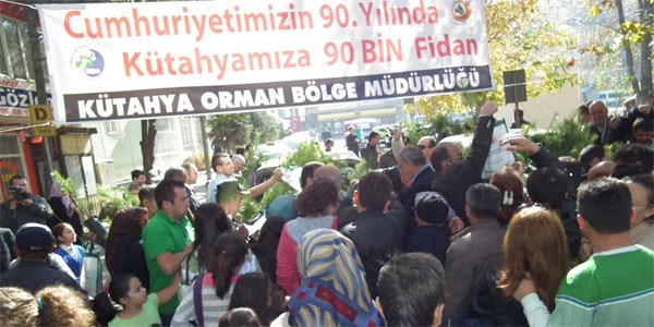 90. Yılda 90 bin fidan...