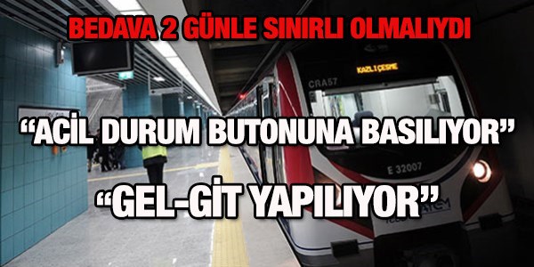 Marmaray'da bedava sorunu