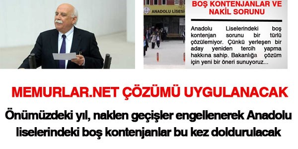 Anadolu liselerindeki kontenjanlar seneye boş kalmayacak