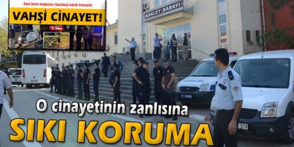Karı koca cinayetinin zanlısına sıkı koruma