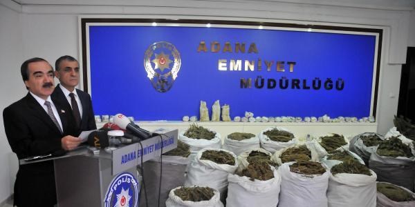 Adana'da son 10 ayda 13 ton esrar ele ge�irildi