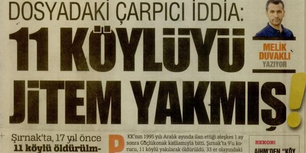 Dosyadaki çarpıcı iddia, 11 köylüyü jitem yakmış!