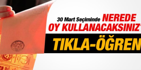 Nerede oy kullanacağınızı öğrenin