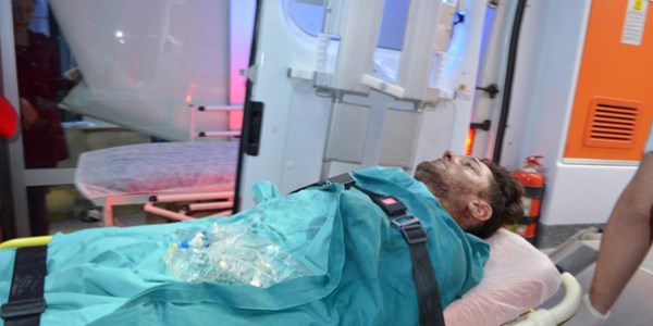 Elektrik akımına işçi ambulans uçakla Bursa'ya sevk edildi