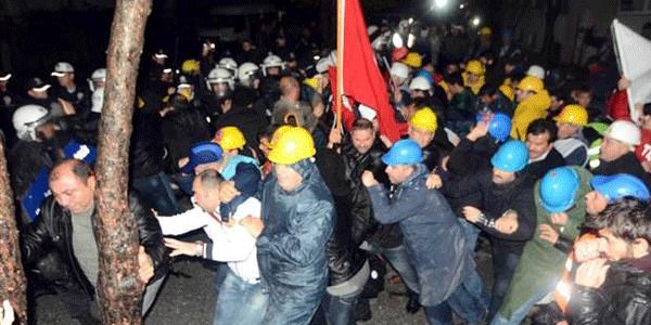 Özelleştirmeyi protesto eden işçilere polis müdahalesi