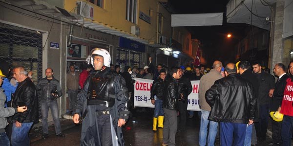 Mu�la'da eylem yapan gruba polis m�dahalesi