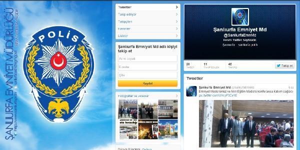 Şanlıurfa Emniyet Müdürlüğü Twıtter'da