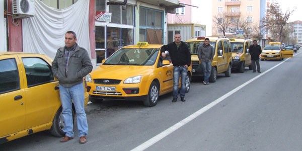 Yerköy'de taksici esnafı LPG zammına tepki gösterdi