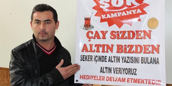 Bu kahvehanede 'çay' bahane 'altın' şahane