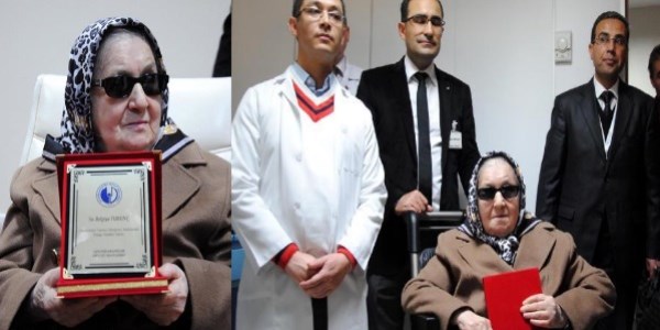 Görme engelli hayırseverden hastaneye bağış