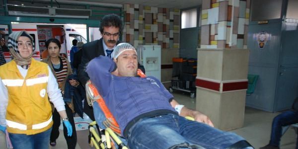 Yolda y�r�rken sald�r�ya u�rad�