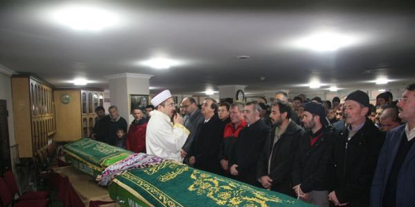 Yangında ölen baba ve kızı toprağa verildi