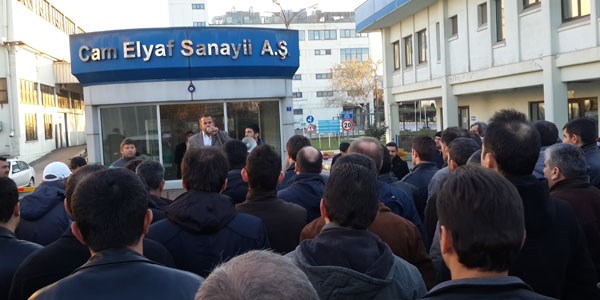 Kocaeli'de cam elyaf işçileri 'eyleme devam' dedi