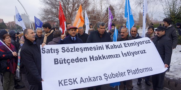 KESK'ten Meclis önünde bütçe eylemi