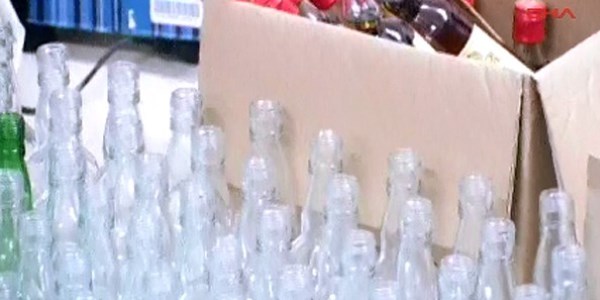 Manisa'da y�lba�� �ncesi sahte i�ki operasyonu
