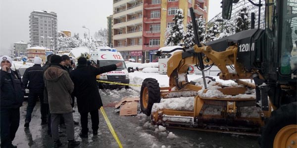 Kar temizleme çalışmalarında görülmez kaza
