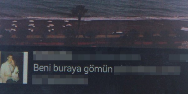 �lmeden �nce g�m�lmek istedi�i yeri g�sterdi